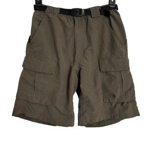 The North Face Flashdry Dark Gray Climb Hiking Cargo Short Size Small Belted